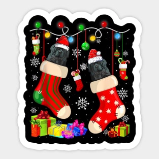 Funny Newfoundland - Christmas Socks Xmas - Dog Lover Sticker